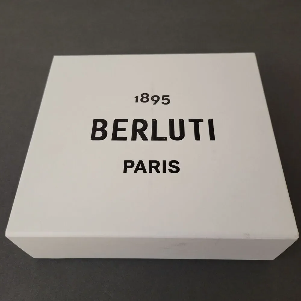 Berluti Paris Empty Luxury Gift Box White Small Storage Box 8x7x2.5 Inches